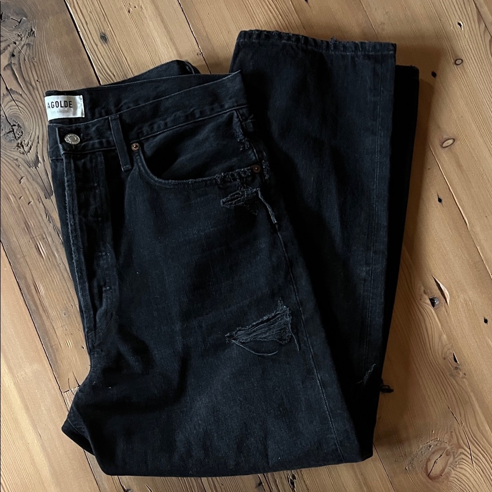 Agolde 90s crop jeans in black